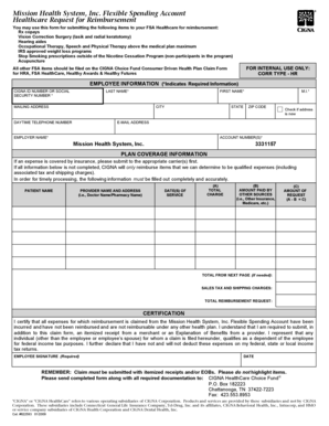 Mission Health System FSA Healthcare Reimbursement Form
