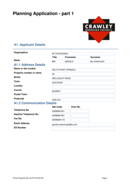UK Planning Application Form