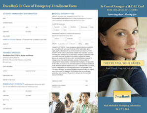 DocuBank In Case of Emergency Enrollment Form