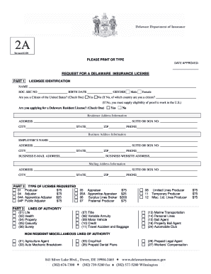 Delaware Automobile Club License Application