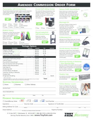 Florida Amended Commission Request Notice of Name Change