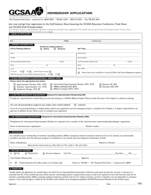 GCSAA Membership Application