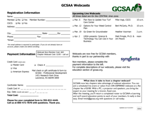 GCSAA Webcast Registration Form