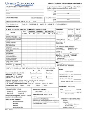 Application for Group Dental Insurance
