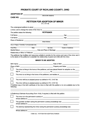 Petition for Adoption of Minor