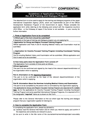 JICA Training and Dialogue Program Application Form
