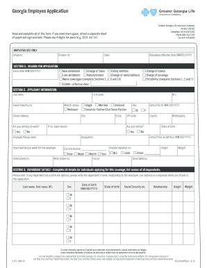 Georgia Employee Application