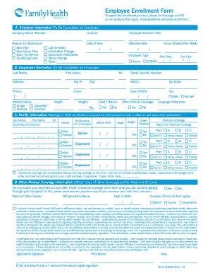 Employee Enrollment Form