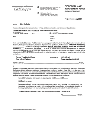 Contractor bid - Joint Sealants Bid Form - GH Phipps Construction Companies