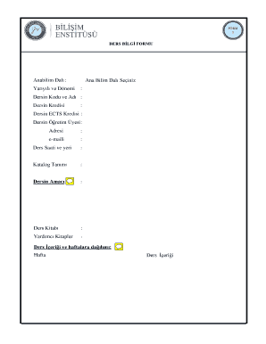 Course Information Form