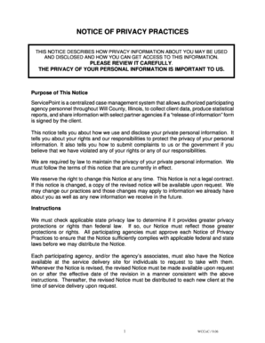 Will County Notice of Privacy Practices
