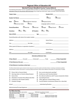 Illinois Truancy Referral Form