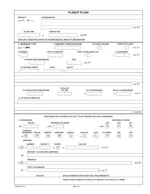 Flight Plan Form
