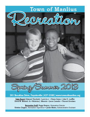Town of Manlius Recreation Registration Form