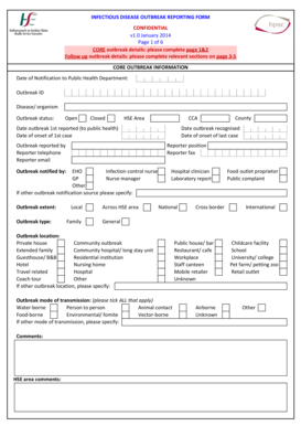 Infectious Disease Outbreak Reporting Form