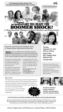 Boomer Shock? - Chesapeake Region Chapter Community ... - caimdches