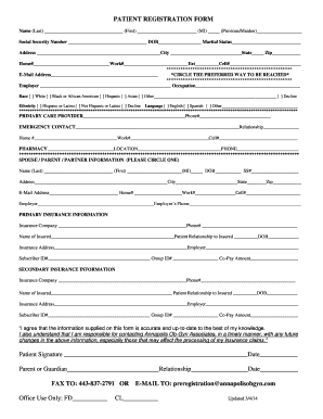 Patient Registration Form