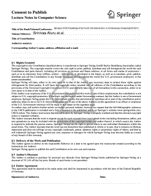 Consent to Publish Agreement