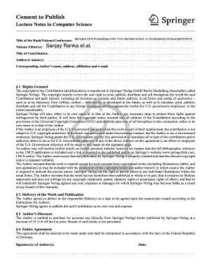 Consent to Publish Agreement