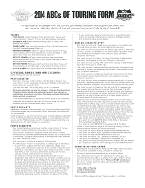 2014 ABCs of Touring Form