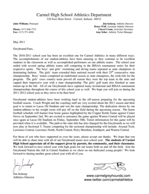 Carmel High School Athletic Ticket Application