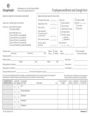Employee Enrollment and Change Form