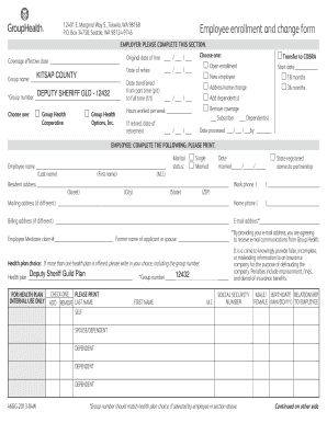 Employee Enrollment and Change Form