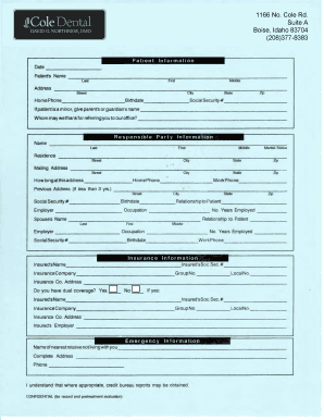 Patient Information Form