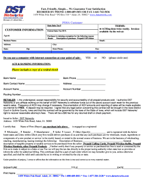 DST Networks Retailer Agreement