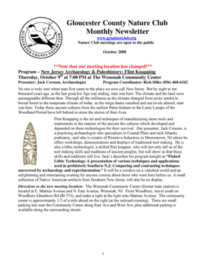 Membership form - Gloucester County Nature Club - gcnatureclub