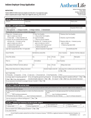 Indiana Employer Group Application
