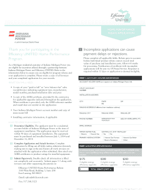 Home Performance Rebate Application