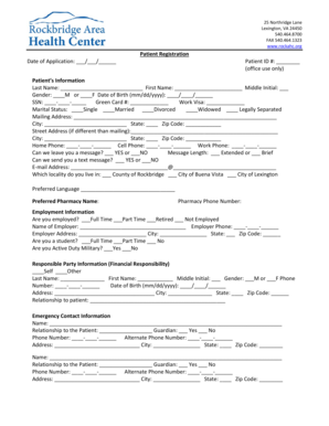 Patient Registration and Consent Form