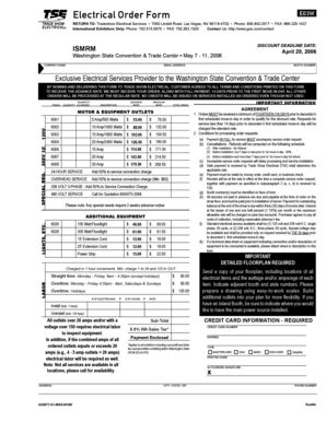 Electrical Order Form E03W
