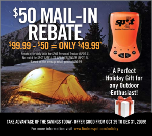 SPOT Personal Tracker Mail-In Rebate Form