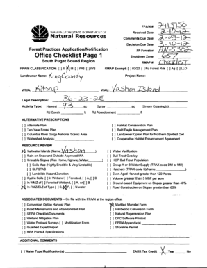 Washington State Forest Practices Application