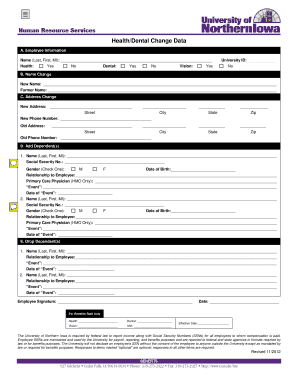 Employee Health/Dental Change Form
