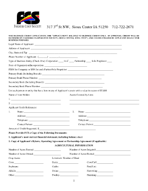 Business Credit Application