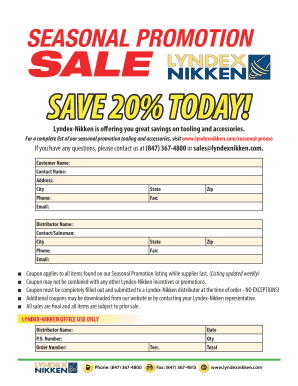 Lyndex-Nikken Seasonal Promotion Coupon