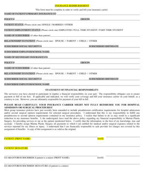 Insurance Reimbursement Form