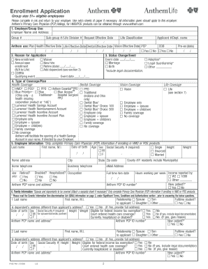 Anthem Employee Enrollment Application