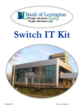 Bank of Lexington New Account Information Form