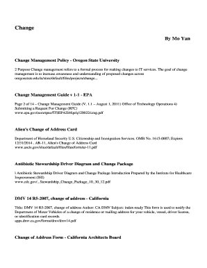 Change of Address Form