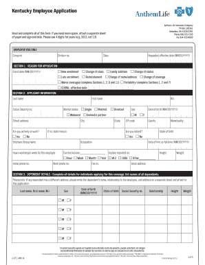 Kentucky Employee Application