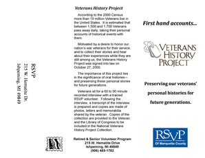 Veterans History Project Response Form