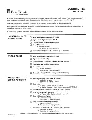 EquiTrust Life Insurance Agent Appointment Application