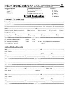 Credit Application Form