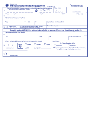 Iowa Absentee Ballot Request Form