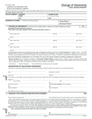 Ameritas Life Insurance Corp Legal Service Request