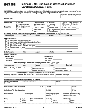 Maine Employee Enrollment/Change Form
